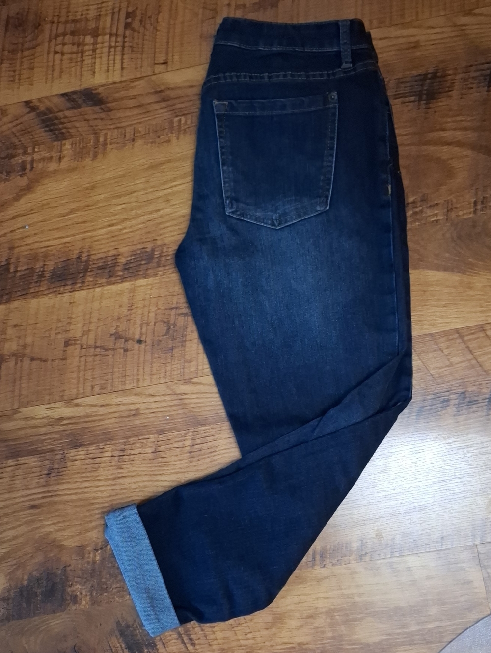 Dressbarn Dark Blue Boyfriend Cropped Ankle Jeans